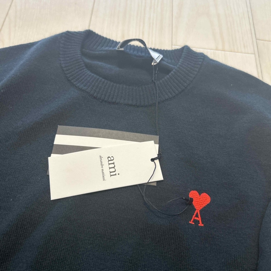 新品】Ami paris ニット XS ダークグリーン 新品】Ami paris ニット XS ダークグリーン