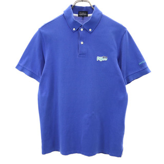 パーリーゲイツ(PEARLY GATES)のパーリーゲイツ 日本製 ゴルフ 半袖 ボタンダウン ポロシャツ 5 青紫 PEARLY GATES 鹿の子 メンズ(ポロシャツ)