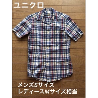 UNIQLO - ★ユニクロ　コットンリネン　チェックシャツ　半袖