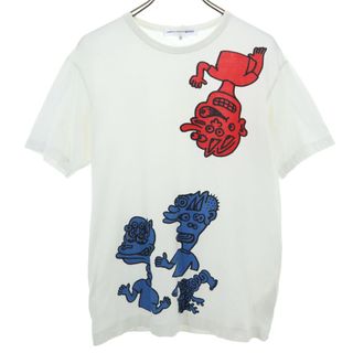 コムデギャルソンシャツ(COMME des GARCONS SHIRT)のコムデギャルソンシャツ 半袖 Tシャツ M ホワイト COMME des GARCONS SHIRT メンズ(Tシャツ/カットソー(半袖/袖なし))