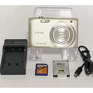 Nikon - Nikon coolpix ニコンs3100 デジカメ　SDカード付　シルバー