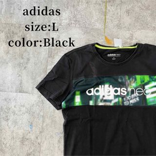 アディダス(adidas)のadidas アメカジ 古着 スポーツ アディダス L 黒 日焼け(Tシャツ/カットソー(半袖/袖なし))