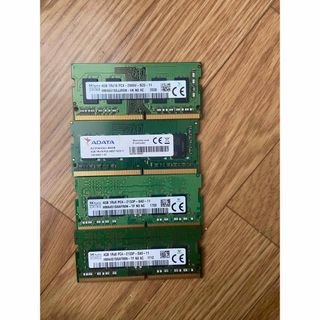 ノートPC用メモリ　DDR4 4G 4枚(PC周辺機器)