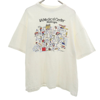 ヘインズ(Hanes)のヘインズ 90s USA製 オールド プリント 半袖 Tシャツ XL ホワイト系 Hanes メンズ(Tシャツ/カットソー(半袖/袖なし))