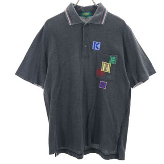 ケンゾー(KENZO)のケンゾー 90s オールド ゴルフ 半袖 メッシュ切替 ポロシャツ 4 チャコールグレー KENZO GOLF メンズ(ポロシャツ)