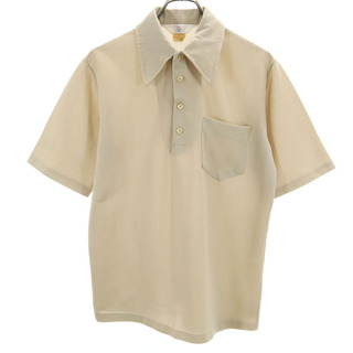 ジャンセン 70s USA製 ヴィンテージ 半袖 ポロシャツ M ベージュ系 Jantzen メンズ(ポロシャツ)