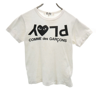 プレイコムデギャルソン 00s 2008年 日本製 半袖 Tシャツ S ホワイト PLAY COMME des GARCONS レディース(Tシャツ(半袖/袖なし))