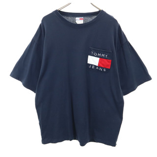 TOMMY JEANS - トミージーンズ 半袖 Tシャツ M ネイビー TOMMY JEANS メンズ