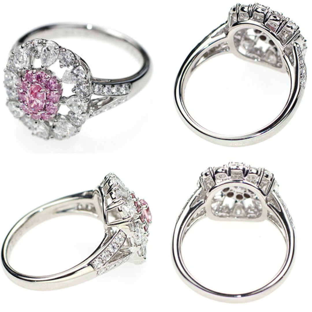 Pt950 天然ビビッドピンクダイヤモンド リング 0.16ct FVPP PD0 Pt950 天然ビビッドピンクダイヤモンド リング 0.16ct FVPP PD0