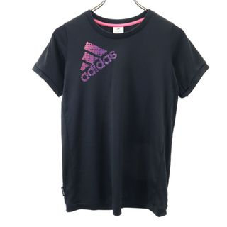 アディダス(adidas)のアディダス ロゴプリント 半袖 Tシャツ Ｌ ブラック adidas レディース(Tシャツ(半袖/袖なし))