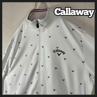 キャロウェイ(Callaway)のCallaway ゴルフウェア 長袖 ジャージ フルジップ 総柄 刺繍ロゴ 3L(クラブ)