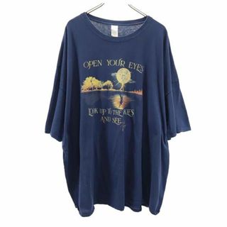 GILDAN - ギルダン プリント 半袖 Tシャツ 5XL 紺 GILDAN ビッグサイズ メンズ