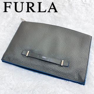 Furla - 極美品 FURLAフルラ ジョーヴェ GIOVE クラッチバッグ レザー シボ革
