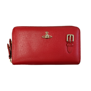 Vivienne Westwood ヴィヴィアン・ウェストウッド SAFFIANO 財布 レディース ポシェット ショルダーウォレット 51050026 RED 18SS レッド 中古 T1(サスペンダー)