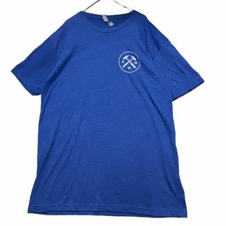 ヴィンテージ 半袖Tシャツ キングダムマン 教会 ブルー 夏物古着 d95(Tシャツ/カットソー(半袖/袖なし))