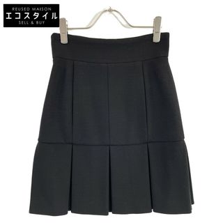 シャネル(CHANEL)のシャネル 国内正規 07A P31286V21533 ラインストーンココボタン プリーツ 38(ひざ丈スカート)