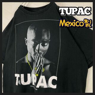 ミュージックティー(MUSIC TEE)の希少 メキシコ製 2PAC Tシャツ TUPAC オフィシャル 半袖 ラップ(Tシャツ/カットソー(半袖/袖なし))