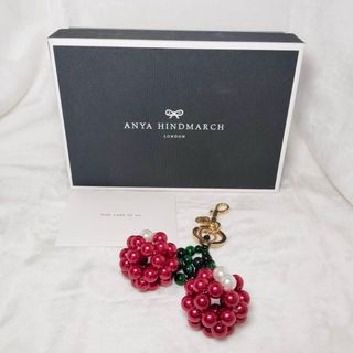 アニヤハインドマーチ(ANYA HINDMARCH)の新品！　ANYA アニヤ　チャーム　キーリング　チェリー　さくらんぼ(キーホルダー)