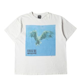 美品 SAINT MICHAEL セントマイケル Tシャツ サイズ:XXL 23AW FORSOMEONE ヴィンテージ加工 イーグルフォト クルーネック 半袖Tシャツ FS_SS T-SHIRT ホワイト 白 トップス カットソー コラボ【メンズ】【中古】(Tシャツ/カットソー(半袖/袖なし))