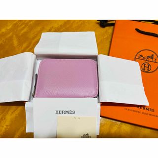 エルメス(Hermes)の値下げ　エルメスHERMES  財布　アザップミニ　ピンク系　超美品(財布)