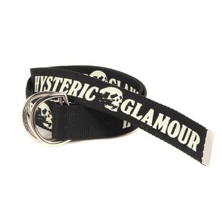 HYSTERIC GLAMOUR - HYSTERIC GLAMOUR ヒステリックグラマー ロゴ スカル プリント ダブル リング ベルト ブラック 黒 ファッション アイテム 小物【メンズ】【中古】