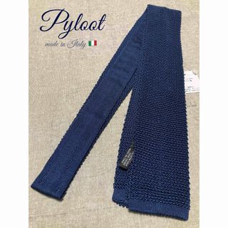 バーニーズニューヨーク(BARNEYS NEW YORK)の【新品•未使用】Pyloot／パイロット／シルクニットタイ／ブルー／イタリア製(ネクタイ)