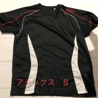 アシックス(asics)のアシックス　Tシャツ　S ブラック　スポーツウエア　asics ジャージ(Tシャツ(長袖/七分))