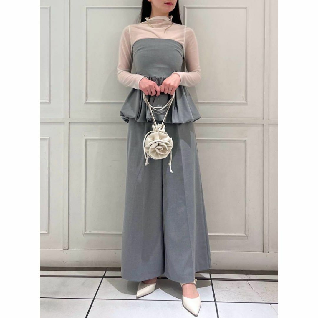 SNIDEL - 【人気商品】ペプラムベアトップ&パンツセットの通販 SNIDEL - 【人気商品】ペプラムベアトップ&パンツセットの通販