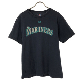 Majestic - マジェスティック イチロー 野球 半袖 Tシャツ L ネイビー Majestic MARINERS メンズ