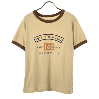リー(Lee)のリー プリント 半袖 リンガー Tシャツ M ベージュ系 Lee レディース(Tシャツ(半袖/袖なし))