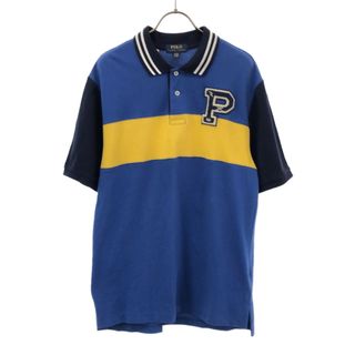 ポロラルフローレン(POLO RALPH LAUREN)のポロラルフローレン ワッペン 半袖 ポロシャツ XL/TG(18-20) ブルー系 POLO RALPH LAUREN 鹿の子地 キッズ(その他)