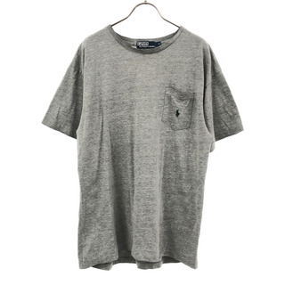 ポロバイラルフローレン 半袖 Tシャツ M グレー Polo by Ralph Lauren ポケT メンズ(Tシャツ/カットソー(半袖/袖なし))