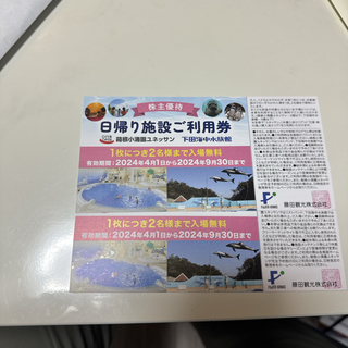 藤田観光 株主優待券 2枚セット　有効期限：2024年9月末