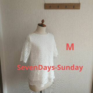 SEVENDAYS=SUNDAY - used Sevendays-Sunday 半袖 レース トップス ブラウス M