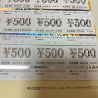 クリエイトレストランツ　株主優待券 16000円分