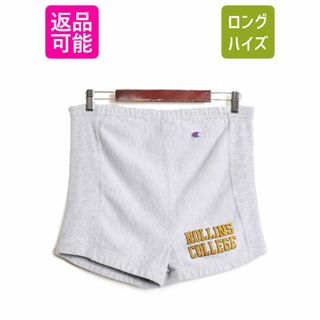 チャンピオン(Champion)の80s USA製 ★ チャンピオン リバースウィーブ プリント スウェット ショートパンツ メンズ M / ヴィンテージ Champion ショーツ 短パン 灰(ショートパンツ)