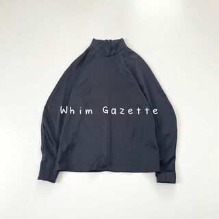 Whim Gazette - 美品◎ウィムガゼット　スタンドカラーサテンブラウス