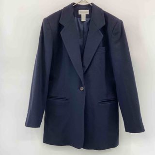 LANDS’END - LANDS END ランズエンド レディース テーラードジャケット ネイビー カシミヤ混 USA製