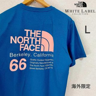 ザノースフェイス(THE NORTH FACE)の【海外限定】 ノースフェイス カルフォルニア ロゴ Tシャツ 半袖 L ブルー(Tシャツ/カットソー(半袖/袖なし))