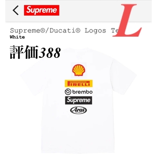 シュプリーム(Supreme)のSupreme Ducati Logos Tee white  L(Tシャツ/カットソー(半袖/袖なし))