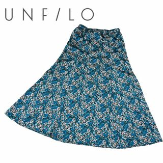 【UNFILO】アンフィーロ　フレアスカート　ロング　花柄　オンワード　撥水　M(ロングスカート)
