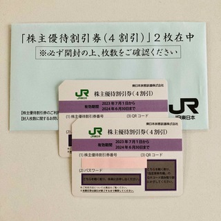 ジェイアール(JR)のJR東日本　株主優待割引券　2枚(鉄道乗車券)