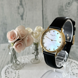 クリスチャンディオール(Christian Dior)の【希少】Christian Dior ディオール 腕時計 ラウンド シェル12P(腕時計)
