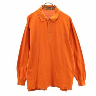 ケンゾー(KENZO)のケンゾー 日本製 ゴルフ 長袖 ポロシャツ 4 オレンジ系 KENZO メンズ(ポロシャツ)