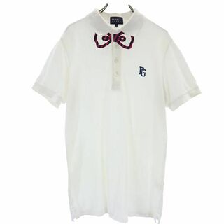 パーリーゲイツ(PEARLY GATES)のパーリーゲイツ ワンポイント刺繍 ゴルフ 半袖 ポロシャツ 5 白 PEARLY GATES メンズ(ポロシャツ)