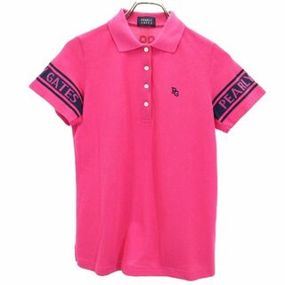パーリーゲイツ(PEARLY GATES)のパーリーゲイツ ロゴプリント ゴルフ 半袖 ポロシャツ 0 ピンク PEARLY GATES レディース(ポロシャツ)