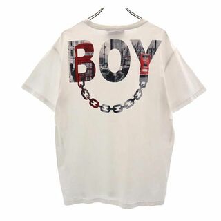 ボーイロンドン バックプリント 半袖 Tシャツ M ホワイト系 BOY LONDON メンズ(Tシャツ/カットソー(半袖/袖なし))