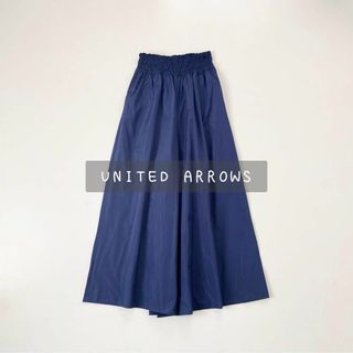 ユナイテッドアローズ(UNITED ARROWS)のユナイテッドアローズ　P ギャザーボリュームパンツ　ネイビー(カジュアルパンツ)