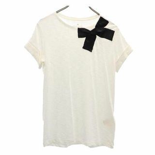 ケイトスペード リボン 半袖 Tシャツ XS ホワイト Kate Spade レディース(Tシャツ(半袖/袖なし))