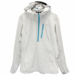 アークテリクス(ARC'TERYX)のアークテリクス ナイロン混 ロゴ ハーフジップ アウトドアジャケット M グレー系 ARC'TERYX プルオーバー フード レディース(その他)